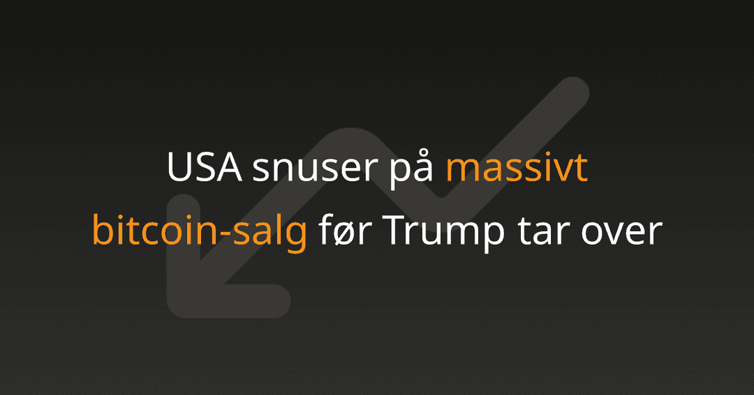 USA snuser på massivt bitcoin-salg før Trump tar over