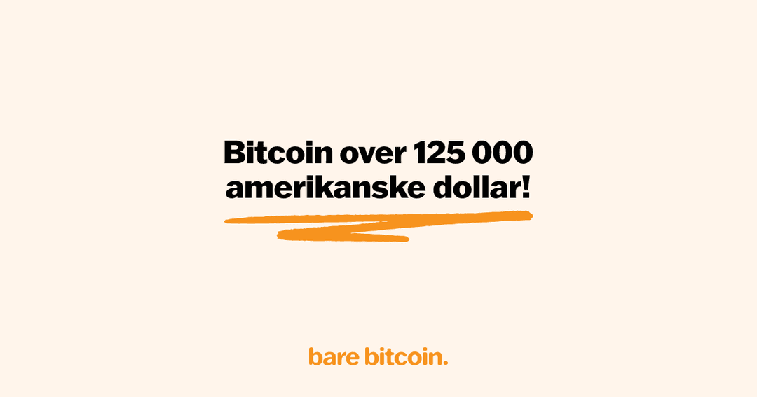 Bitcoin over 125 000 amerikanske dollar!