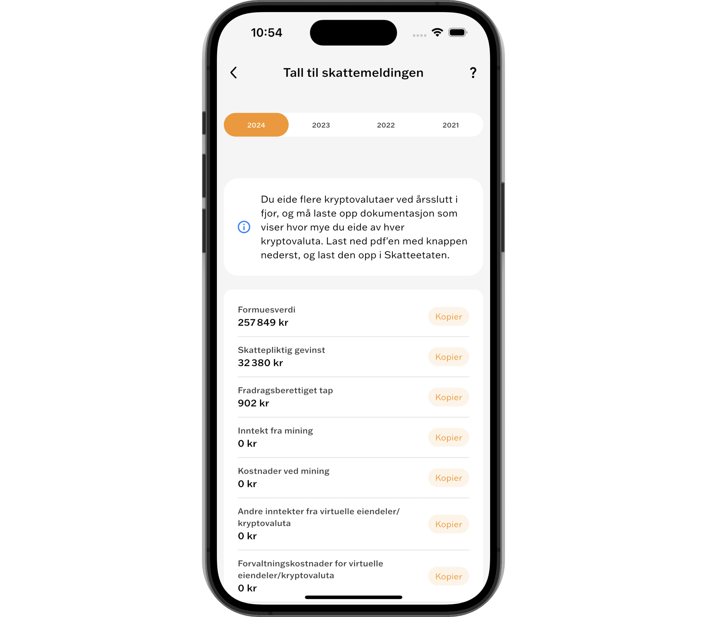 Verktøyet spytter ut alle tall du trenger